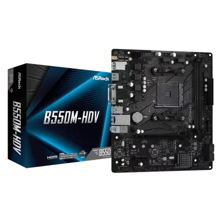 Placa Mae Asrock Hdv Oc Ddr 4 Socket AM4 Chipset B550 Atx