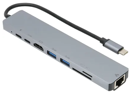Trove Hub 8 En 1 Hdmi Sd RJ45