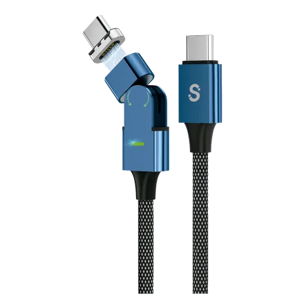 SMARTFY CABLE FCC03BL USB-C A USB-C 1.2M 100W 480MB MAGNETICO