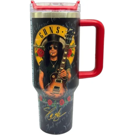 Vaso Térmico Weedoo Guns Slash 1.2L con Pajita - Black/Red