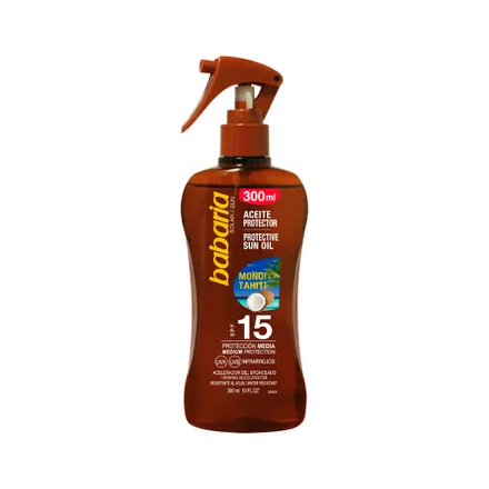 Aceite Protector Babaria Sun Oil Monoi Tahiti Spf 15 300ml