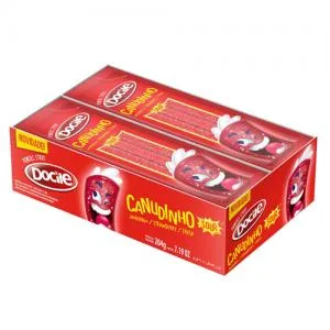 BALA DE GELATINA DOCILE CANUDINHO MORANGO CÍTRICO 12X17G