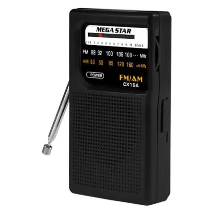 MEGASTAR RADIO MINI CX16A AM/FM/A PILA