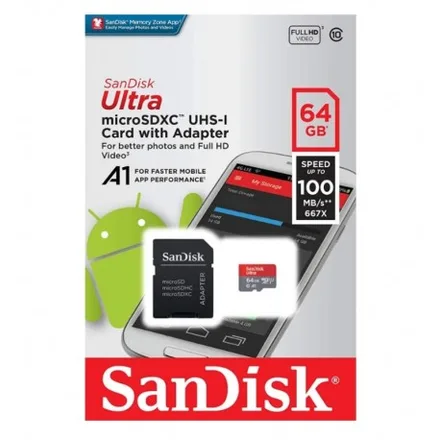 Cartao Sd Ultra C10 Sdsquar 064 64GB