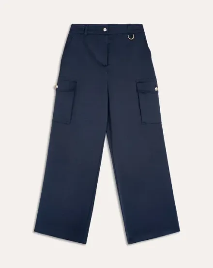 ORIGINAL PANTALON CARGO FEM (T) S AZUL MARINO