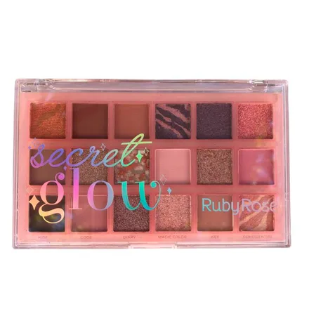 Paleta Sombras Ruby Secret Glow 18 Cores