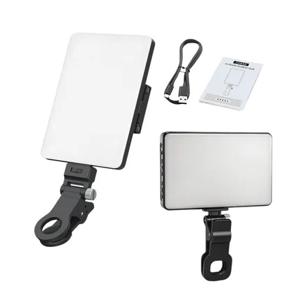 LUZ LED PORTATIL P/ SELFIE C/ TELA LCD