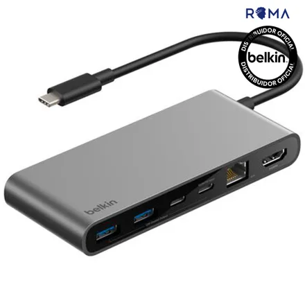 Hub Belkin 2 Ethernet Hdmi Microsd Sd 8IN1