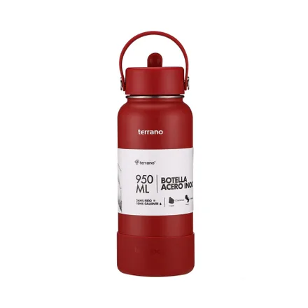 Botella Termica Terrano Bota Pico Rojo 950ml