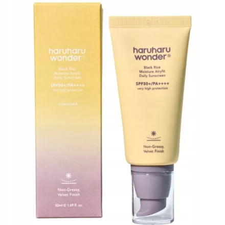 Protetor Solar Facial Haruharu Wonder Black Rice Moisture Airyfit Daily Sunscreen Spf 50 Plus Pa 50ml