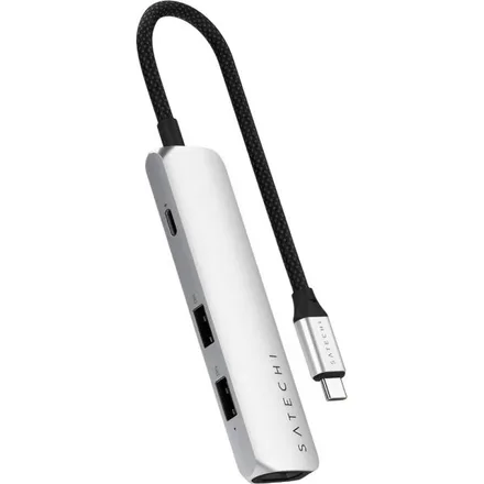 Hub Satechi St P4SS Slim Multiport 4 En 1 4K