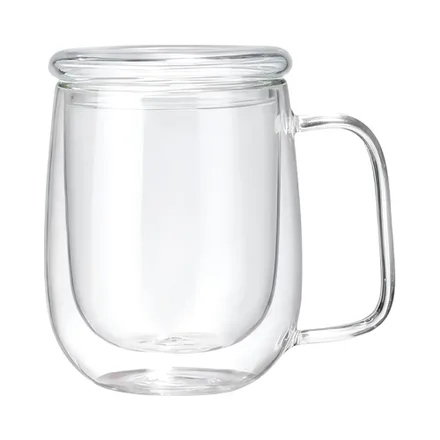 Taza Vidrio Con Tapa Life Home Tt 6585 300ml