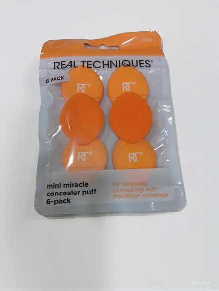 Real Techniques Set Esponja Mini 6 Pcs Naranja 0143