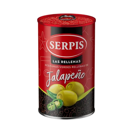 Aceitunas El Serpis Las Rellenas Jalapeno 300 Gr