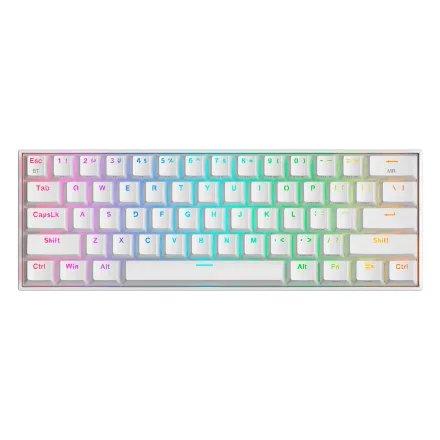 Teclado Gamer Redragon K530W RGB Pro Draconic Sem Fio Inglês - Branco