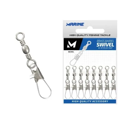 Marine Girador Brass Barrel Swivel Interlock Snap Ct 3 25 Pcs