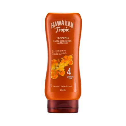 Loci Bronceador Hawaiian Tropic Con Vitamina Spf 4 240ml
