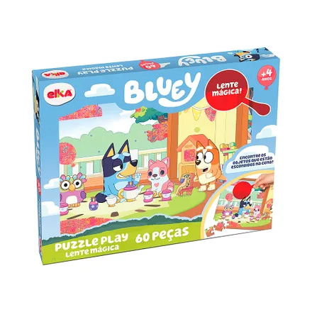 Rompecabezas Elka Bluey Puzzle Play Lente Magica 1252 60 Piezas