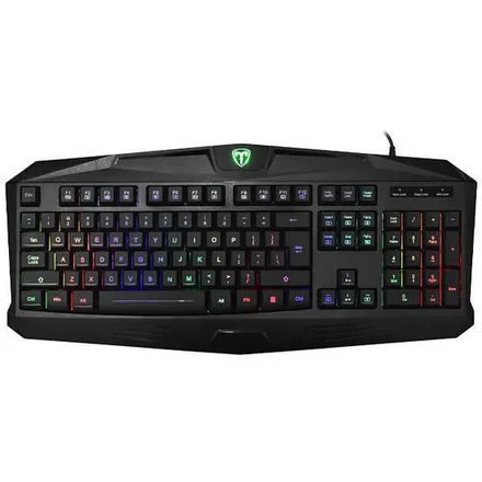 Teclado Gamer T-Dagger Tanker RGB US com Fio – Preto T-TGK202