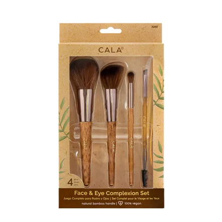 Cala Set Pinceles Bamboo Face Eye 4PCS