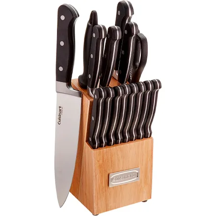 Jogo Facas Cuisinart 16P Triple Rebite Faqueiro 16