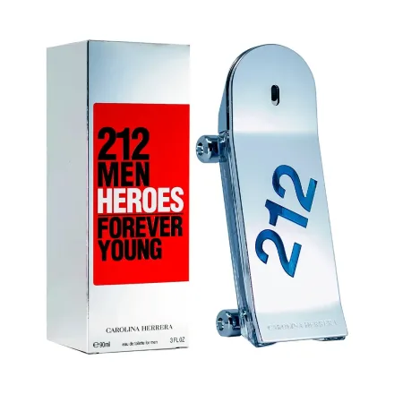 Perfume Carolina Herrera 212 Men Heroes Forever Young Edt Masculino 90ml