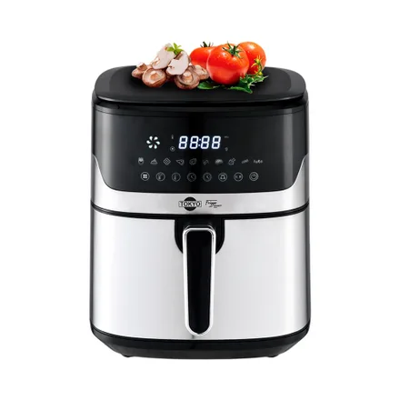 Freidora Air Fryer Tokyo Frigge Exact Edtokafryer6.5 6.5 L 1600 W 220 V Con Balanza Negro Plata
