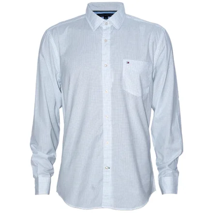 Camisa Tommy Hilfiger Masculino 422 Xadrez Claro