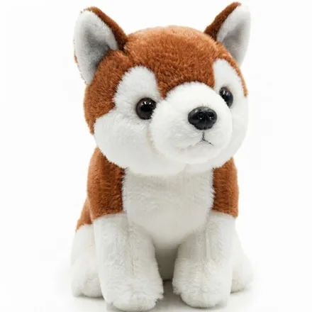 Peluche Perro Husky Mz 306 Castano Rojizo