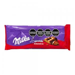 Barra Chocolate Milka Leger Aerado Leite Amendoas 110g