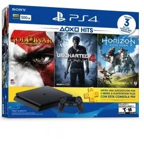 PS4 Slim 3 Jogos God Of War Uncharted 4 Horizon Zero Dawm Ps Plus