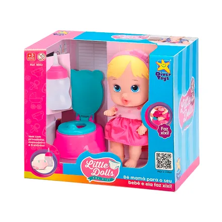 Muneca Divertoys Little Dolls Hora Del Bano 8002 Surtido 1 Pieza