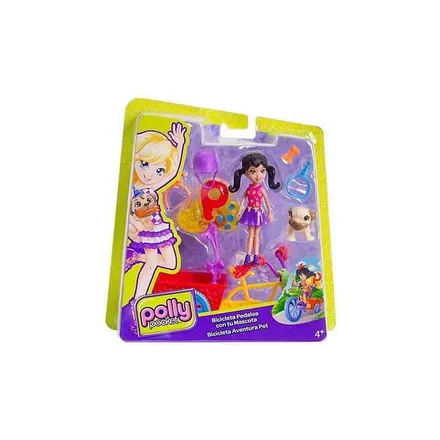 Muneca Polly Pocket Bicicleta Pedalea Con Tu Mascota Fry 92