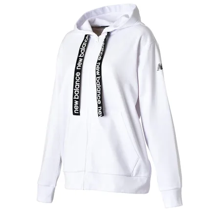 Jaqueta New Balance Feminino Relentless Fleece XL Branco – WJ13174WT