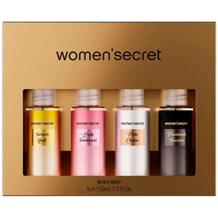 Perfume Women’secret Kit Body Mist Coffret Metalic 4X50ML