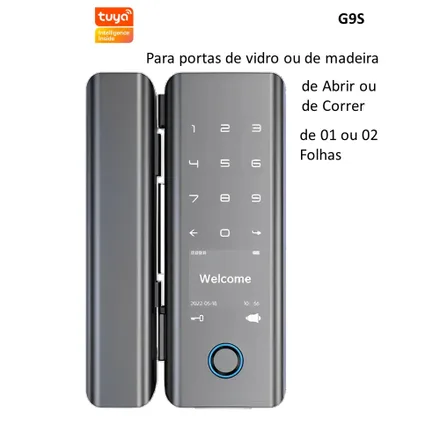 Fechadura Digital G9S Tuya Cartao Vidro