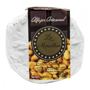 Alfajor Artesanal Py La Marsellesa Chocomani Recheio Amendoim Cobertura Chocolate Amargo 70g