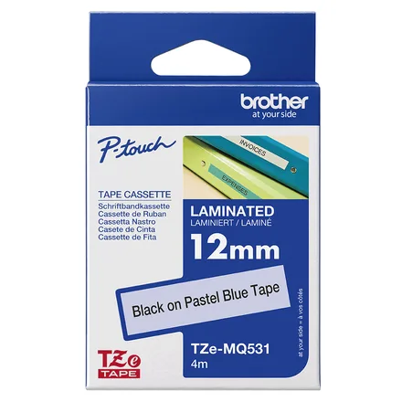 BROTHER CINTA ROTULADORA TZEMQ531 12MMX4M NEGRO/CELESTE