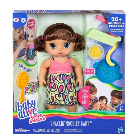 Boneca Hasbro Baby Alive Come Espaguete Morena – C0964