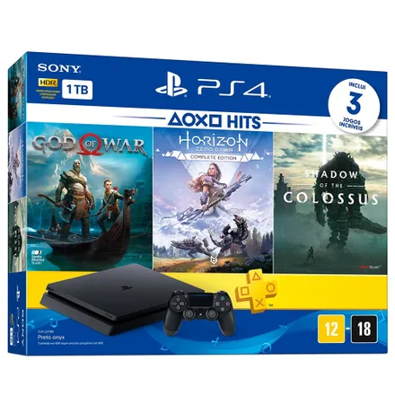 PS4 Slim Shadow Of Colossus God War Horizon Zero Dawn Ps Plus 1TB