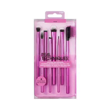 Set Brochas Real Techniques Everyday Eye Essentials Metallic 8 Piezas