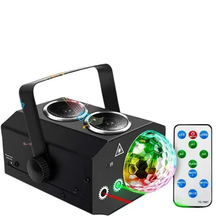 SATELLITE LUZ LED A-MH013 LASER MAGIC BALL RGB C/CONTROL