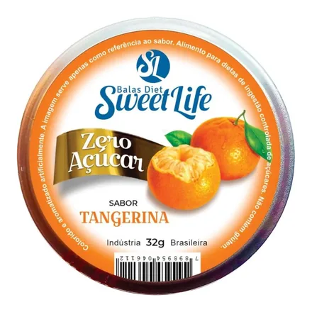Caramelo Diet Sweet Life Sabor Mandarina 32g
