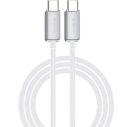 Cable Devia EC688 USB-C a USB-C 60W 1.5 Metros - White