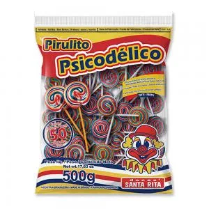 Pirulito Santa Rita Paleta Psicodelico 500g