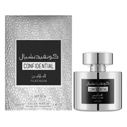 Perfume Lattafa Confidential Platinum Eau Parfum Masculino 100ml