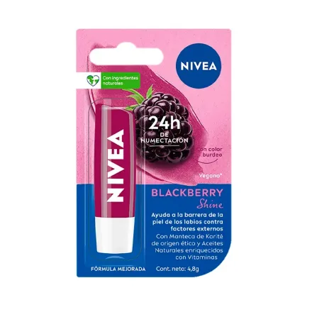 NIVEA BALSAMO LABIAL BLACKBERRY SHINE 4.8G