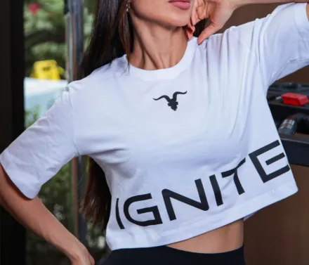 IGNITE REMERA CROPPED FEMENINO 62002 (T)M BLANCO