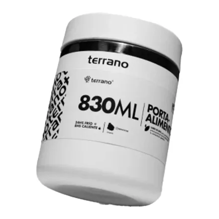 Terrano Termos Vasos Porta Alimento Frio Caliente Blanco 830ml