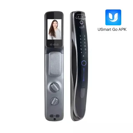 FECHADURA DIGITAL S931MAX WIFI USMART GO/CARTÃO/CHAVE CINZA